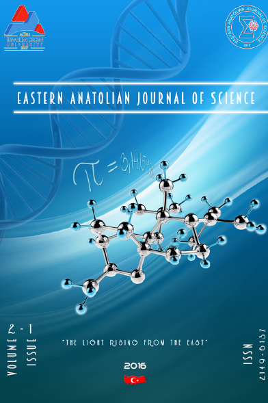 Eastern Anatolian Journal of Science Kapak resmi