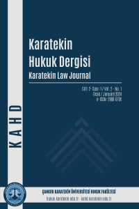 Karatekin Hukuk Dergisi Kapak resmi