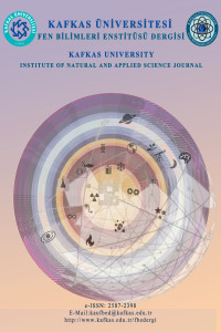 Kafkas Üniversitesi Fen Bilimleri Enstitüsü Dergisi