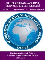 International Journal Of Eurasia Social Sciences